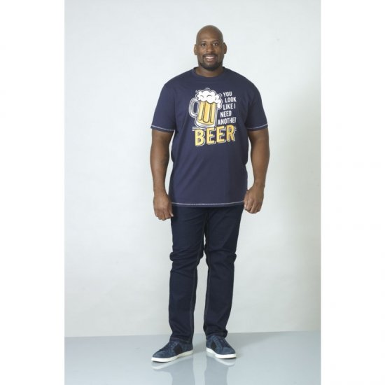 D555 Murray T-shirt Navy - T-shirts - T-shirts Homme Grande Taille