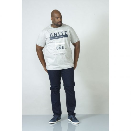 D555 Phillip T-shirt Grey - T-shirts - T-shirts Homme Grande Taille