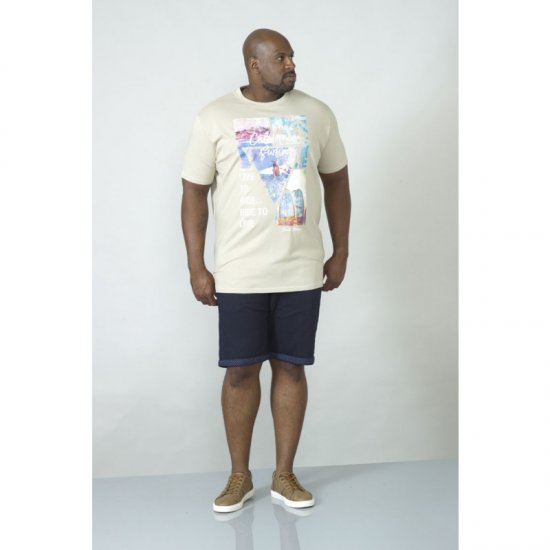 D555 Gordon T-shirt Pale Khaki - T-shirts - T-shirts Homme Grande Taille