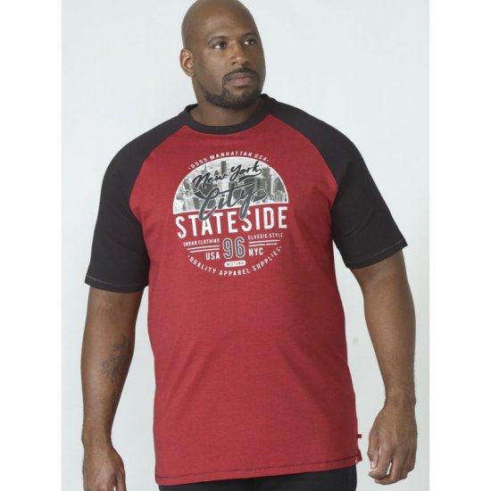 D555 Jarvis T-shirt Red - T-shirts - T-shirts Homme Grande Taille