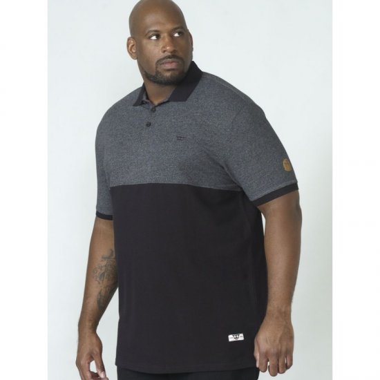 D555 Stefhen Polo Black - Polos - Polos homme grande taille