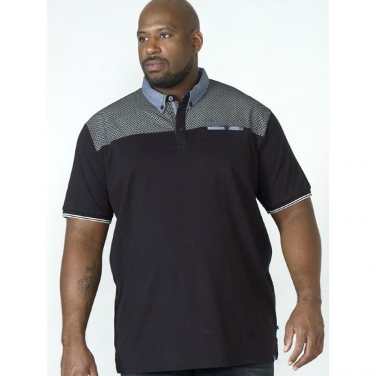 D555 Brent Polo Black - Polos - Polos homme grande taille
