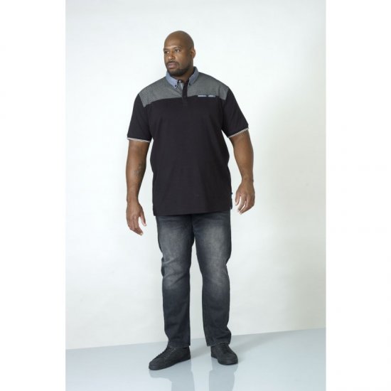D555 Brent Polo Black - Polos - Polos homme grande taille