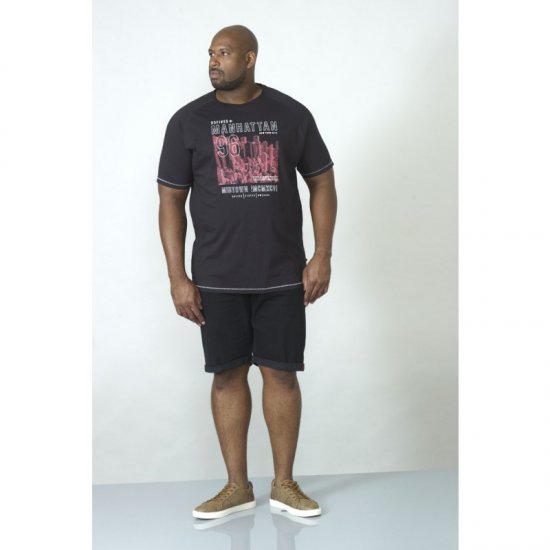D555 Perry T-shirt Black - T-shirts - T-shirts Homme Grande Taille