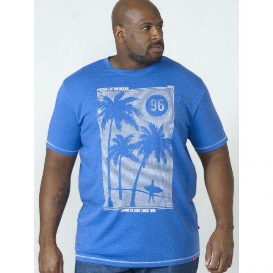 D555 Kansas T-shirt Blue - T-shirts - T-shirts Homme Grande Taille