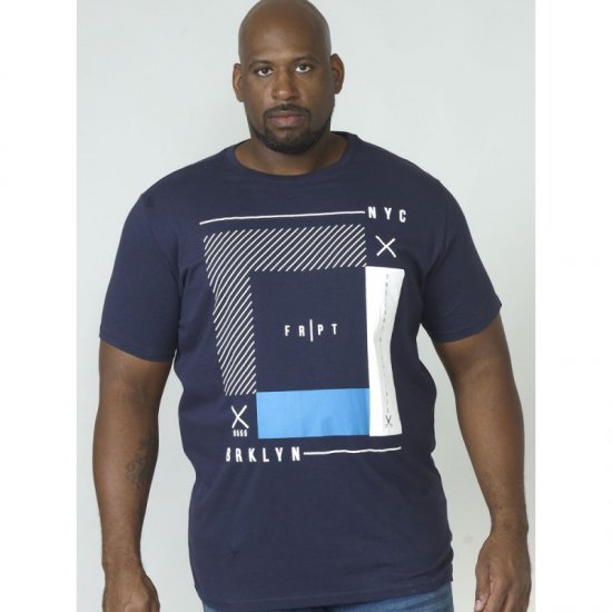 D555 Kenton T-shirt Navy - T-shirts - T-shirts Homme Grande Taille