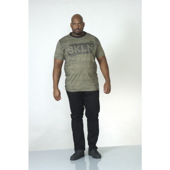 D555 NewYork Brooklyn T-shirt Khaki - T-shirts - T-shirts Homme Grande Taille
