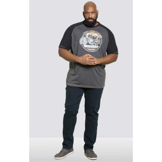 D555 Dallas T-shirt Charcoal - T-shirts - T-shirts Homme Grande Taille