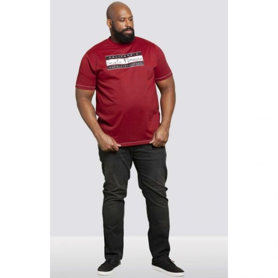 D555 Tempa T-shirt Red - T-shirts - T-shirts Homme Grande Taille