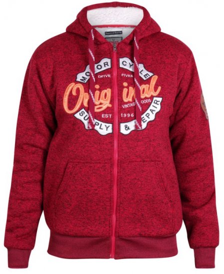 D555 Rylan Hoodie Red - Sweatshirts & hoodies - Sweatshirts/Hoodies grande taille homme