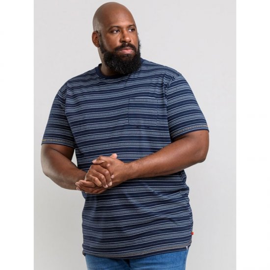 D555 Caspian T-shirt Navy - T-shirts - T-shirts Homme Grande Taille