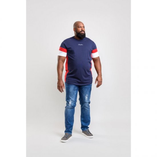 D555 Baker T-shirt Navy - T-shirts - T-shirts Homme Grande Taille