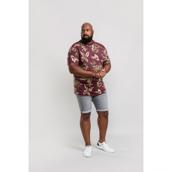 D555 Baxter T-shirt Wine-red - T-shirts - T-shirts Homme Grande Taille