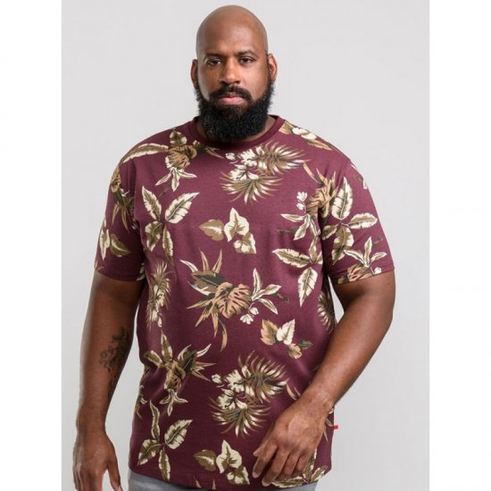 D555 Baxter T-shirt Wine-red - T-shirts - T-shirts Homme Grande Taille