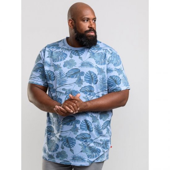 D555 Seymour T-shirt Blue - T-shirts - T-shirts Homme Grande Taille