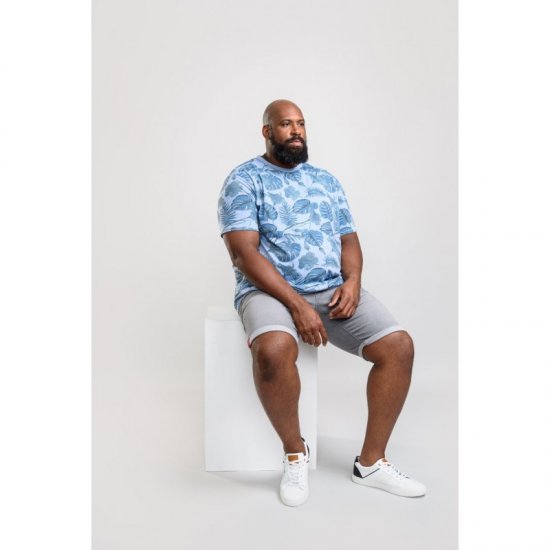 D555 Seymour T-shirt Blue - T-shirts - T-shirts Homme Grande Taille