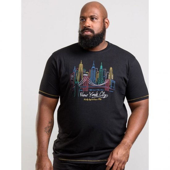 D555 Shelby T-shirt Black - T-shirts - T-shirts Homme Grande Taille