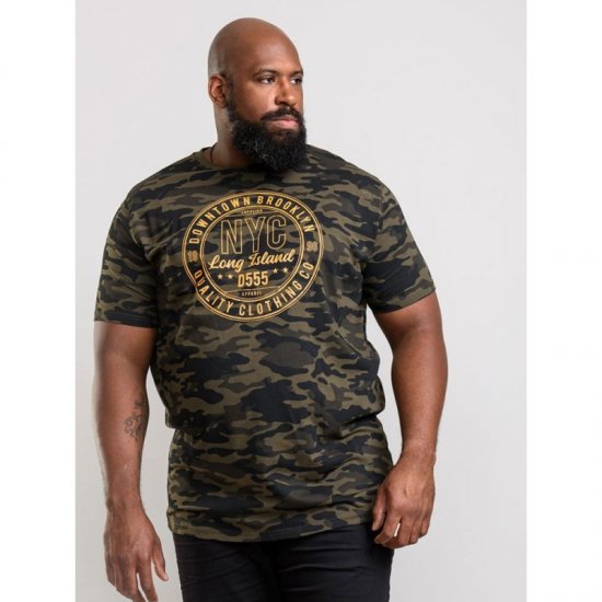 D555 Thompson T-shirt Jungle Camo - T-shirts - T-shirts Homme Grande Taille