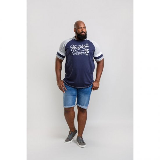 D555 Jones T-shirt Navy - T-shirts - T-shirts Homme Grande Taille