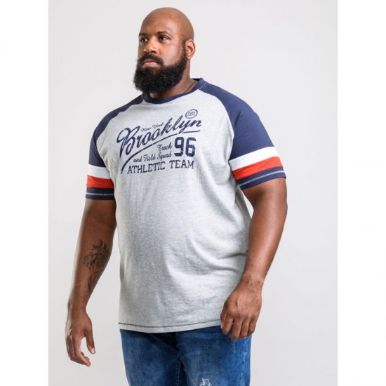 D555 Jones T-shirt Grey - T-shirts - T-shirts Homme Grande Taille