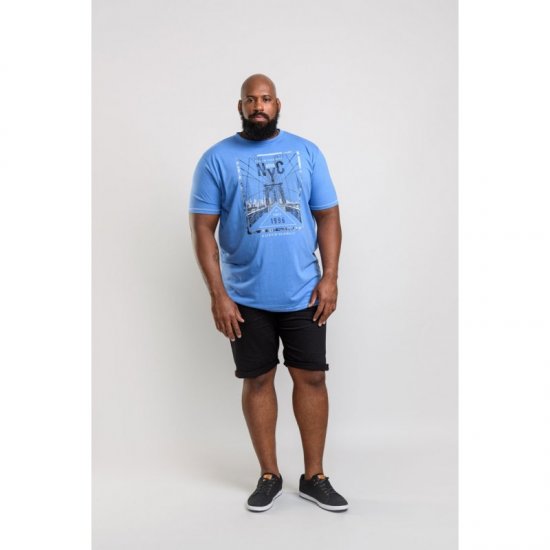D555 Monty T-shirt Blue - T-shirts - T-shirts Homme Grande Taille