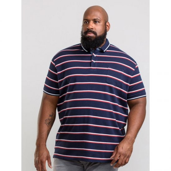 D555 Holmes Polo Navy - Polos - Polos homme grande taille
