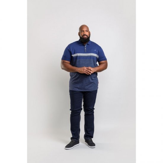 D555 Lawson Polo Navy - Polos - Polos homme grande taille