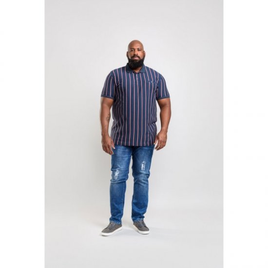 D555 Martel Polo Navy - Polos - Polos homme grande taille
