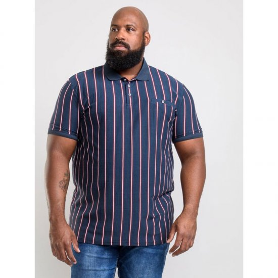 D555 Martel Polo Navy - Polos - Polos homme grande taille