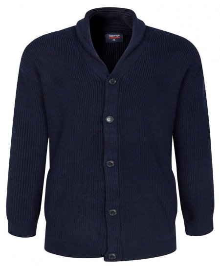 Espionage KW080 Cardigan à col châle bleu marine - Sweatshirts & hoodies - Sweatshirts/Hoodies grande taille homme