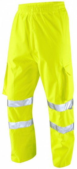 Leo Instow Breathable Executive Cargo Rain pants Hi-Vis Yellow - Vêtements de travail - Vêtements de travail grandes tailles