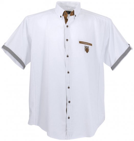 Lavecchia 1128 Short sleeve Shirt White - Chemises - Chemises Grandes Tailles Hommes