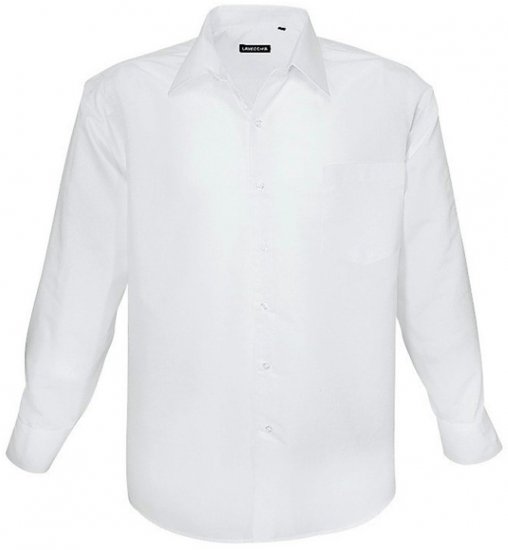 Lavecchia Classic Long Sleeve Shirt White - Chemises - Chemises Grandes Tailles Hommes
