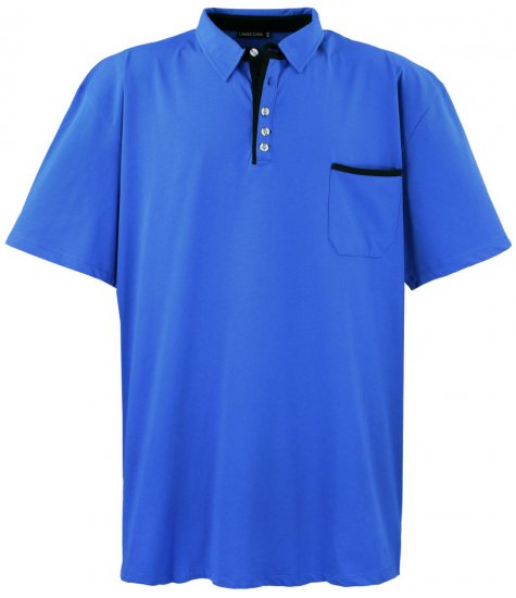 Lavecchia 1701 Jersey Poloshirt Royal Blue - Polos - Polos homme grande taille