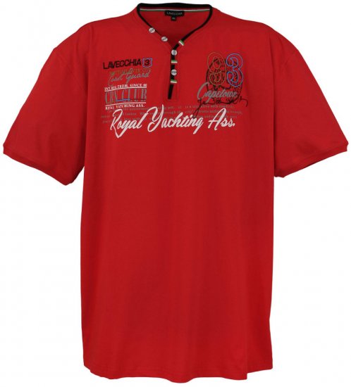 Lavecchia 608 Printed T-shirt Red - T-shirts - T-shirts Homme Grande Taille