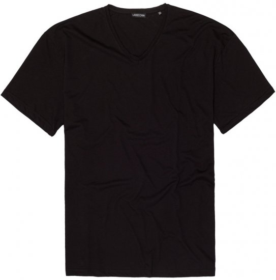 Lavecchia 124 V-neck T-shirt Black - T-shirts - T-shirts Homme Grande Taille