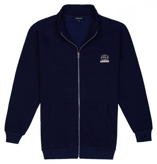 Lavecchia 2027 Sweat-shirt zippé Bleu marine - Sweatshirts & hoodies - Sweatshirts/Hoodies grande taille homme