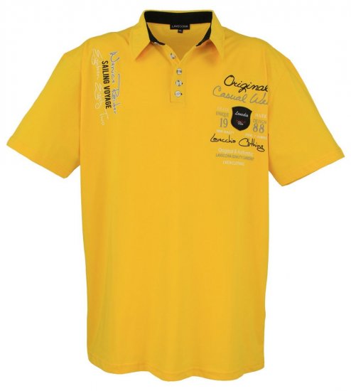 Lavecchia 610 T-shirt à col Jaune - Polos - Polos homme grande taille