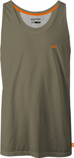 Motley Denim Madrid Tank top Dark Khaki - T-shirts - T-shirts Homme Grande Taille