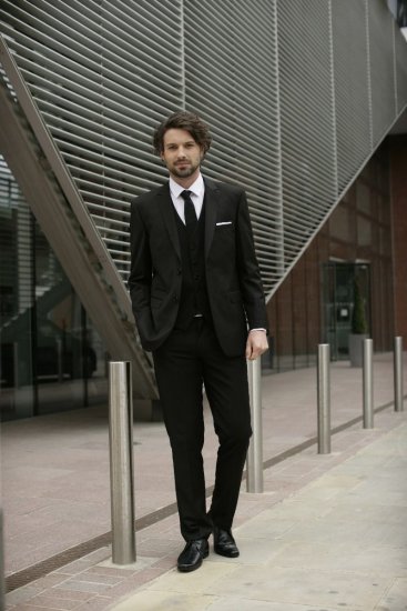 Skopes Madrid Waistcoat Black - Costumes - Costumes grandes tailles 