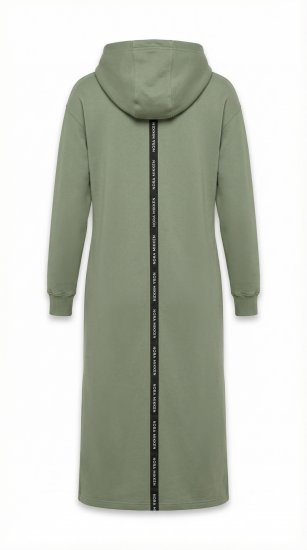 Nora Mikken MARI Maxi Hoodie Dress Green - Sweatshirts & hoodies - 