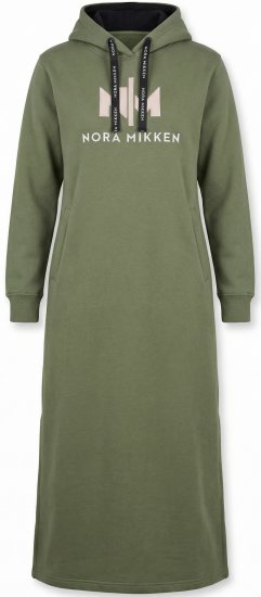 Nora Mikken MARI Maxi Hoodie Dress Green - Sweatshirts & hoodies - 