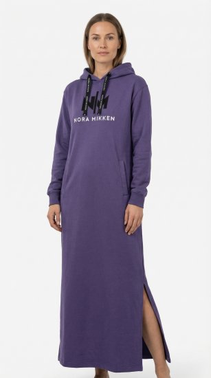 Nora Mikken MARI Maxi Hoodie Dress Purple - Sweatshirts & hoodies - 