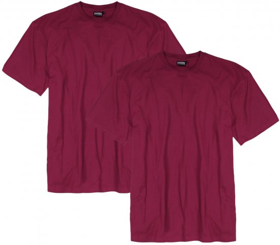 Adamo Marlon Comfort fit 2-pack T-shirt Blackberry - T-shirts - T-shirts Homme Grande Taille