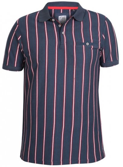 D555 Martel Polo Navy - Polos - Polos homme grande taille