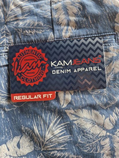 Kam Jeans 340 Dress Shorts Denim Blue - Shorts - Shorts hommes grande taille