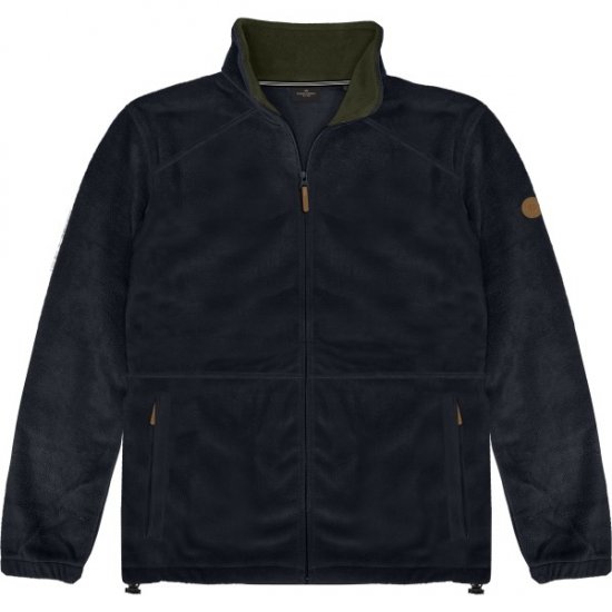 Double Outfitters MFT-7088 Fleece Full-Zip Jacket Navy - Vestes - Vestes Homme Grandes Tailles