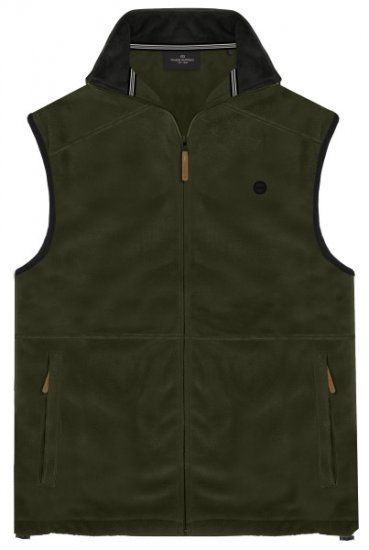 Double Outfitters MFT-7089 Sleeveless Fleece Vest Khaki - Vestes - Vestes Homme Grandes Tailles