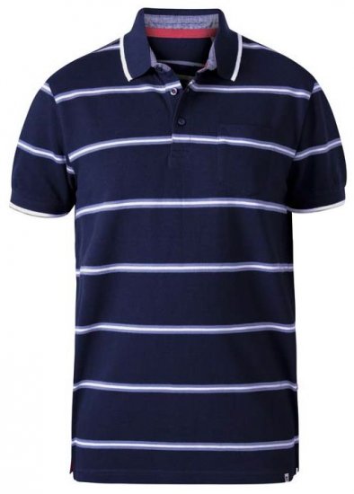 D555 Montego Twin Stripe Pique Polo - Polos - Polos homme grande taille