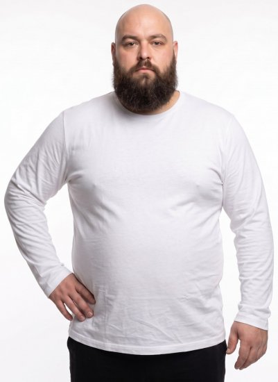 20 Nodi Carbino T-shirt manches longues Blanc - Vêtements d'entraînement - Vêtements d'entraînement grande taille pour hommes